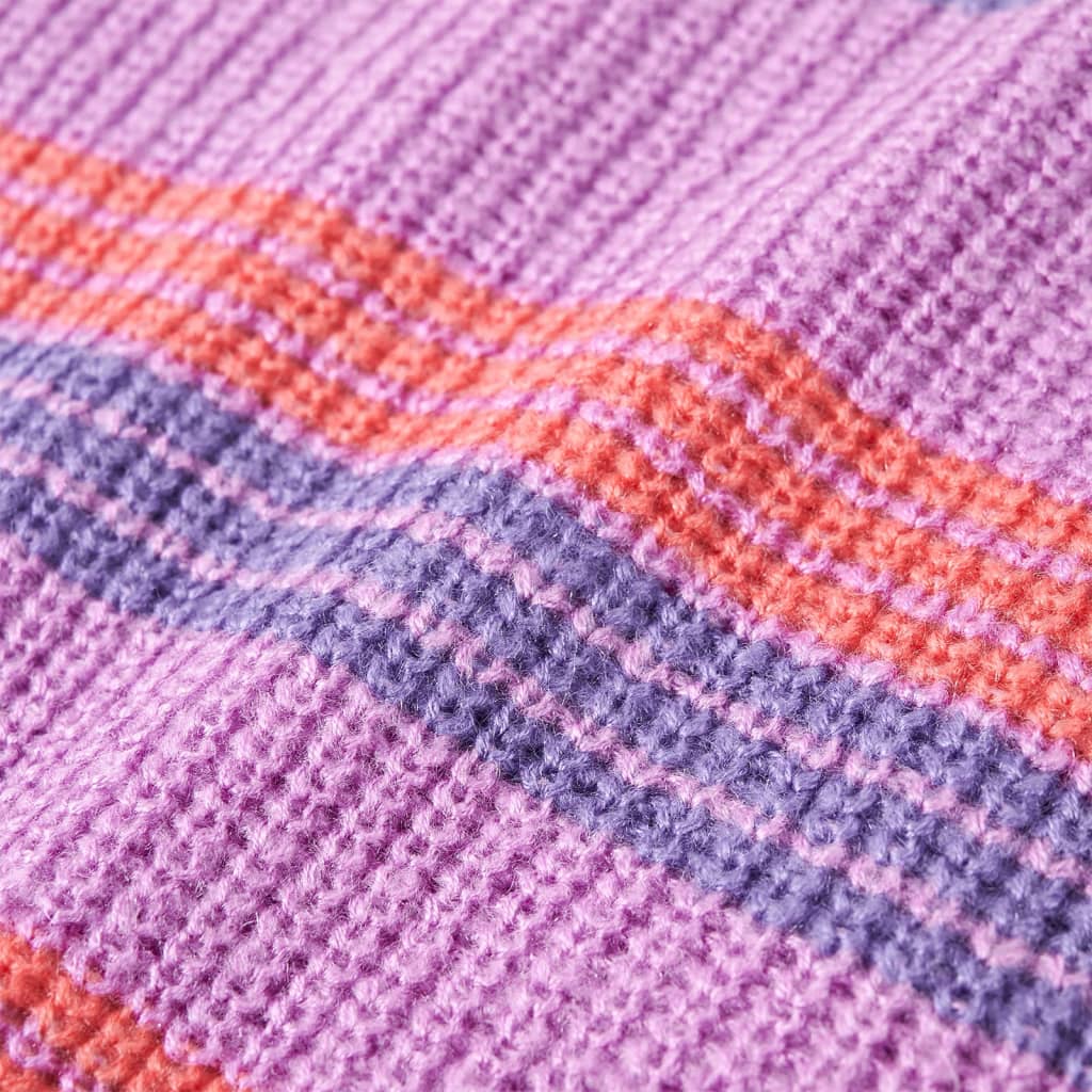 Children's Striped Knitted Sweater Purple and Pink 104