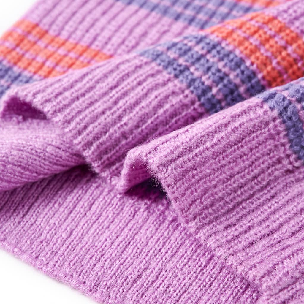 Children's Striped Knitted Sweater Purple and Pink 104
