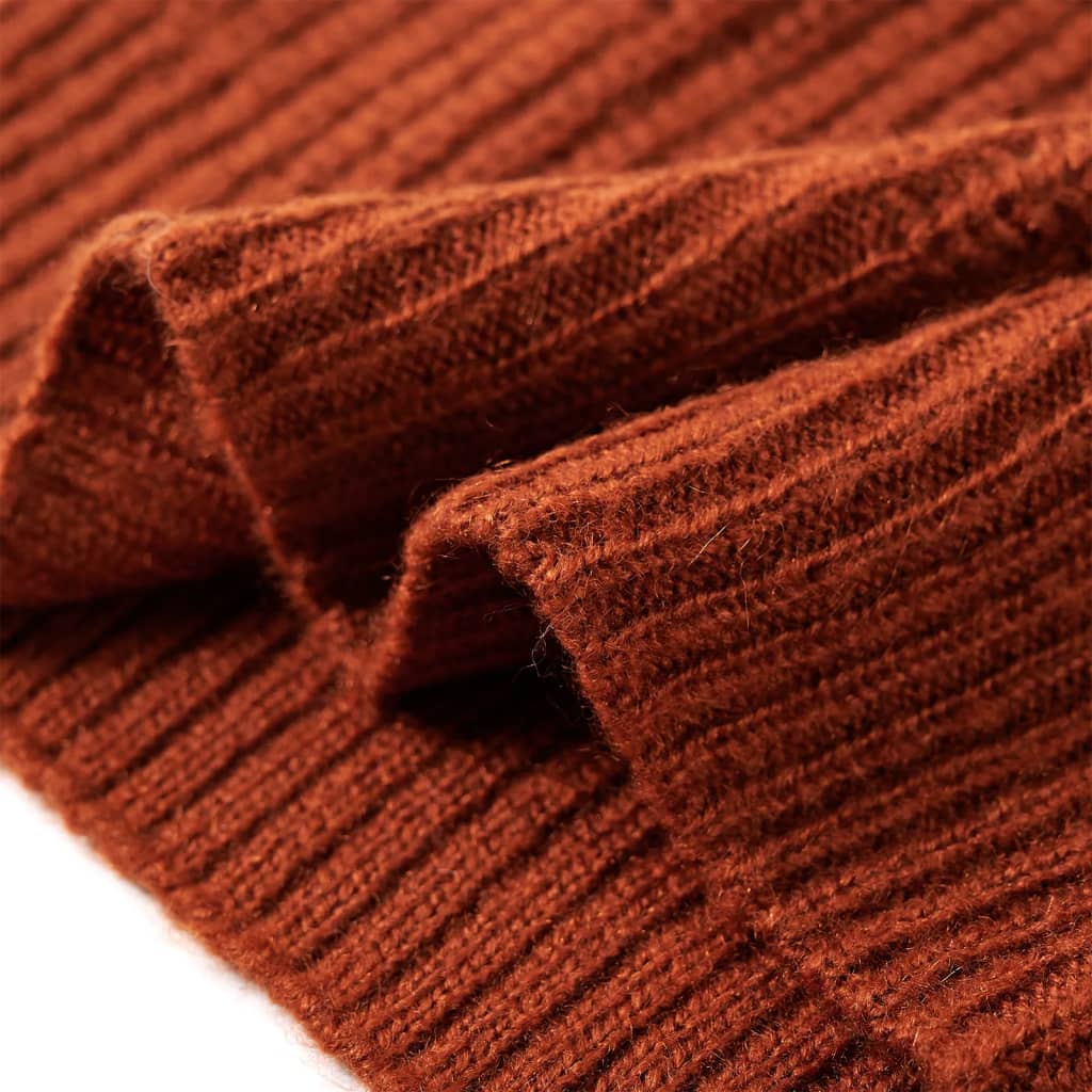 Children's Knitted Cognac Sleeveless Sweater 128