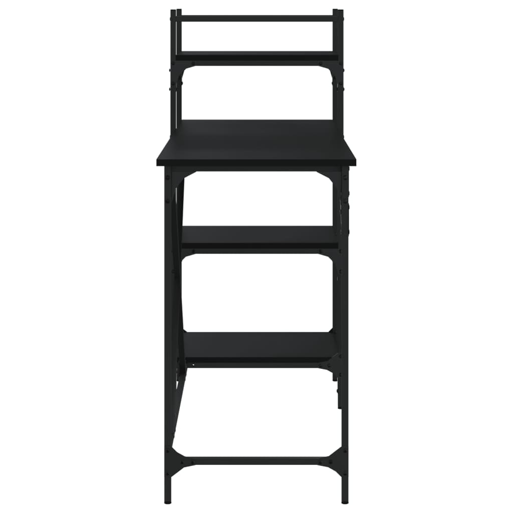 Computer Desk with Shelf Black 120x47x109 cm