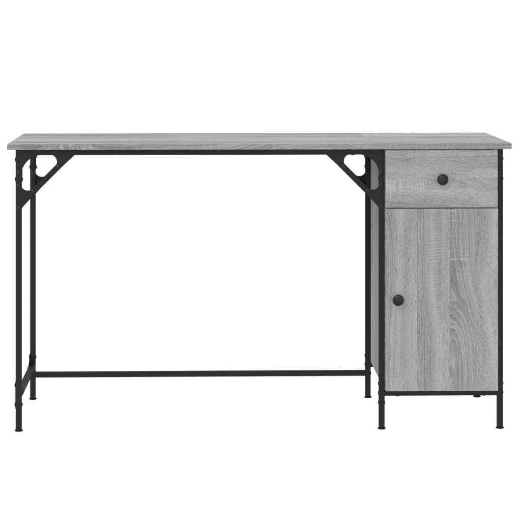 Computertisch Grau Sonoma 131x48x75 cm Holzwerkstoff