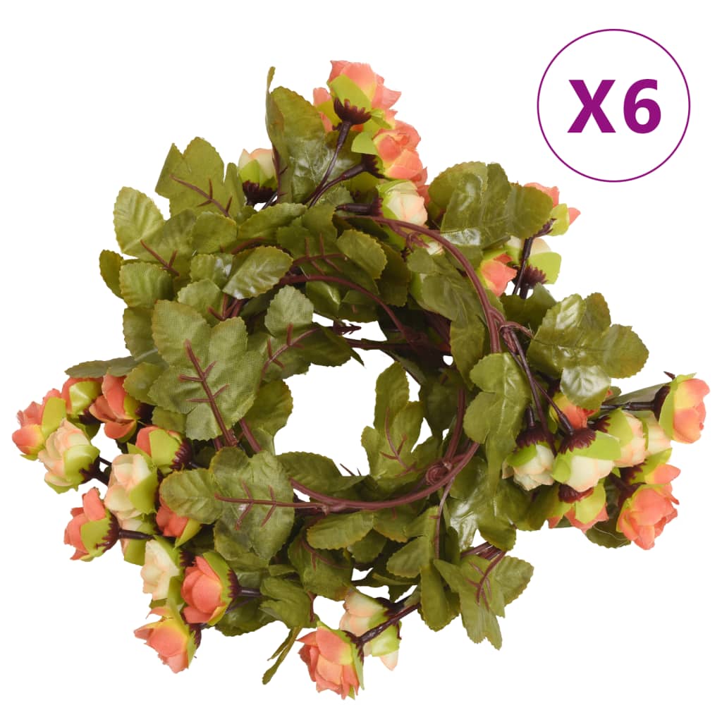 Blumengirlanden Blumen 6 Stk. Sonnenuntargang 215 cm