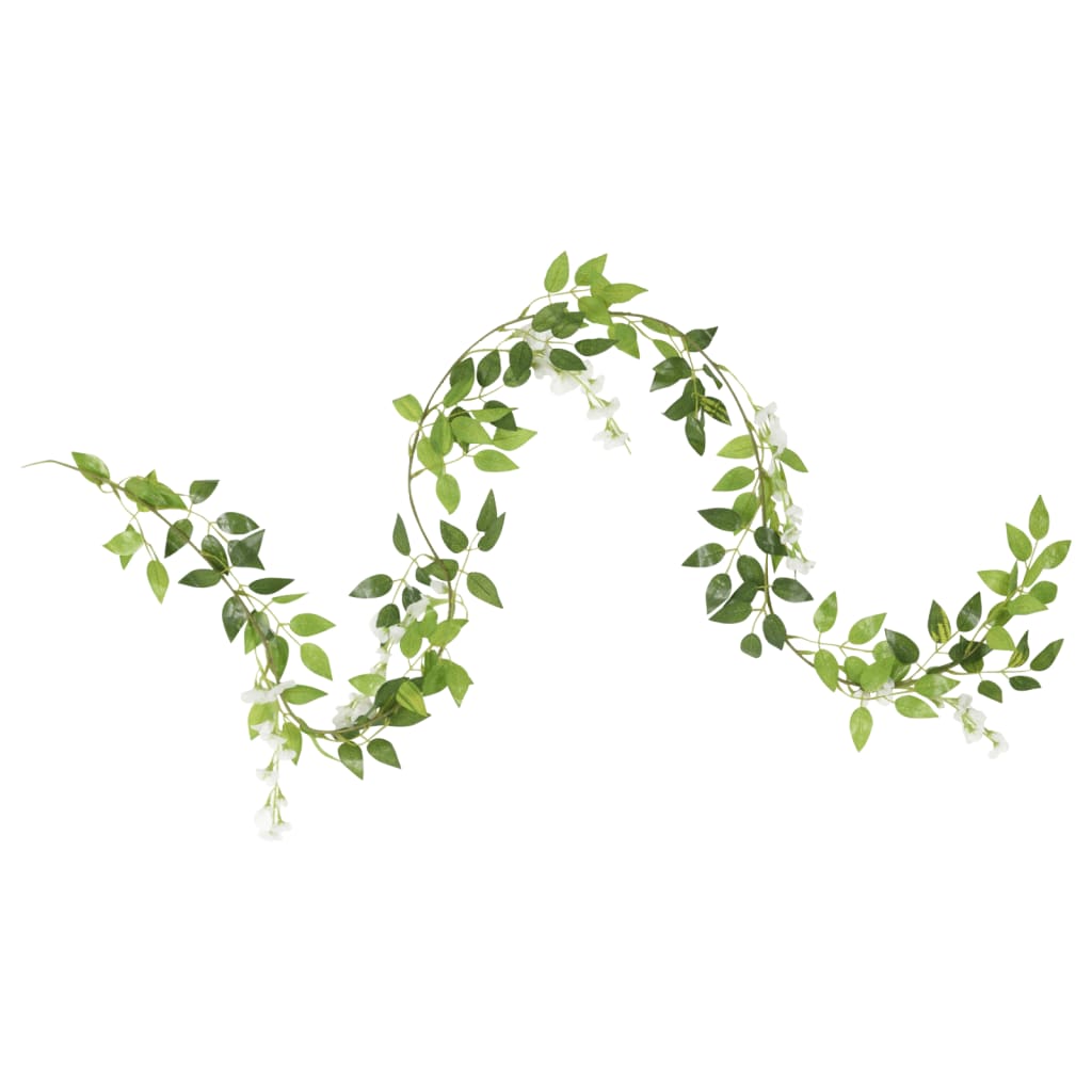 Flower Garlands Flowers 6 pcs. White 200 cm
