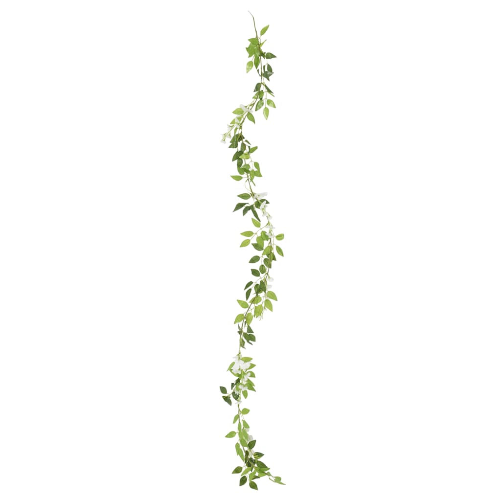 Flower Garlands Flowers 6 pcs. White 200 cm