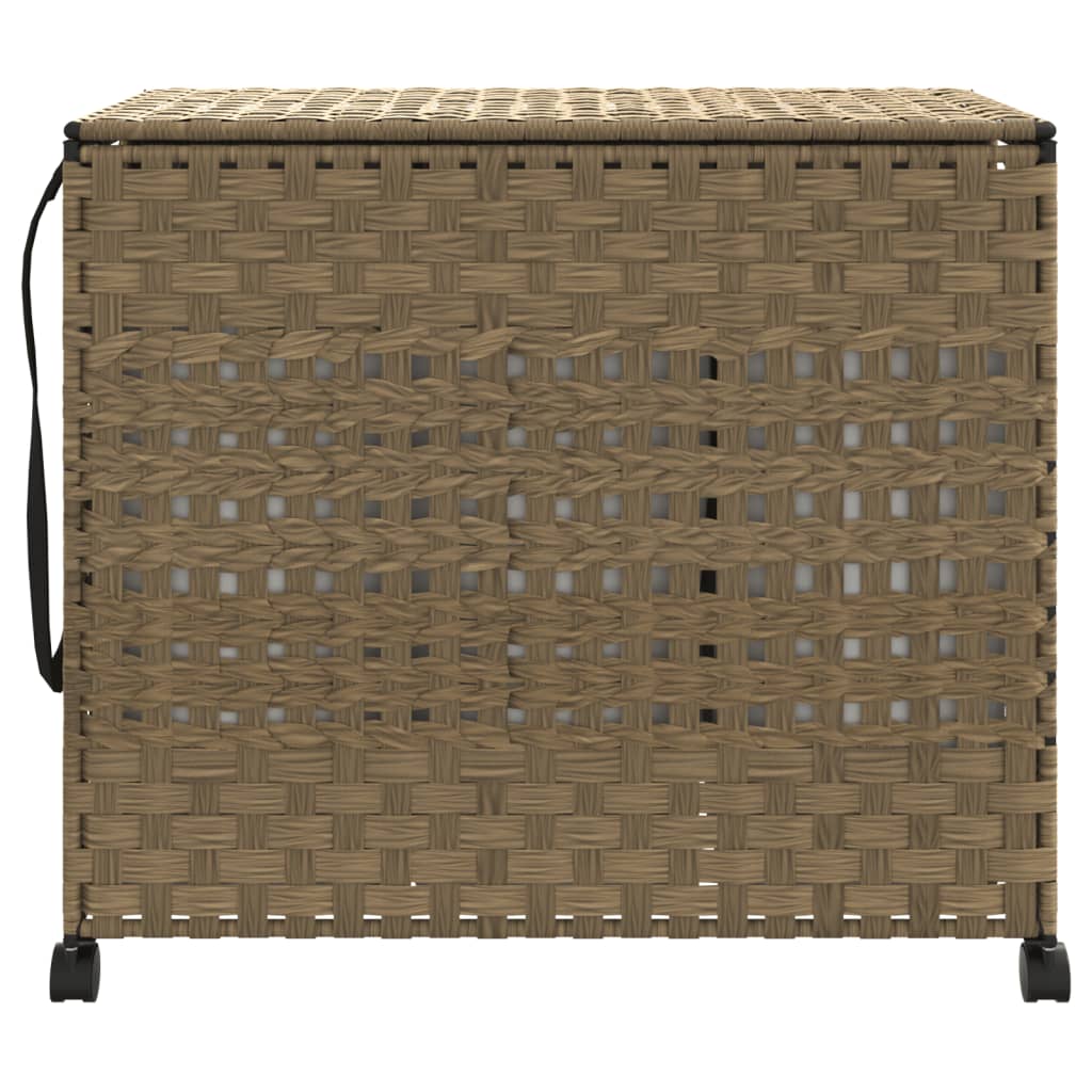 Laundry Basket with Wheels 66x35x60 cm Rattan