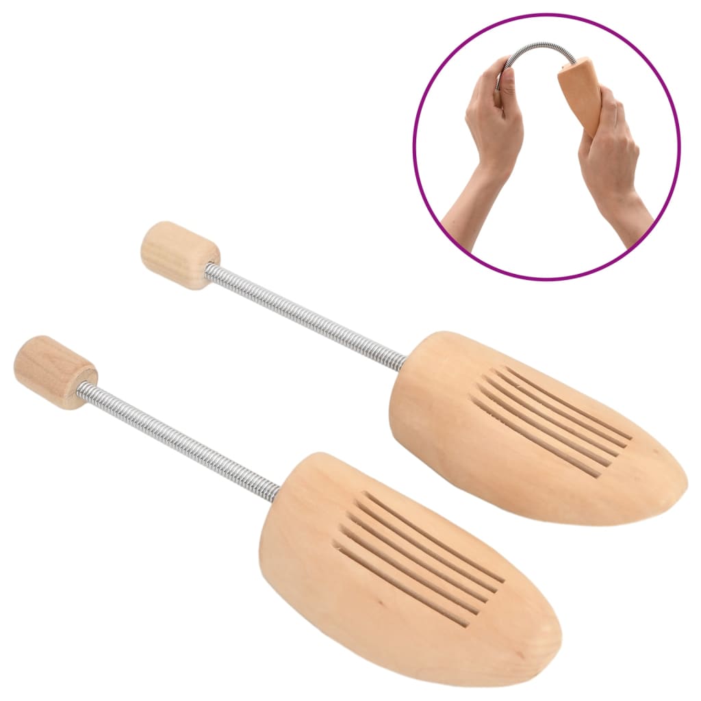 Embauchoirs 2 paires 35-38 Bois massif Lotus