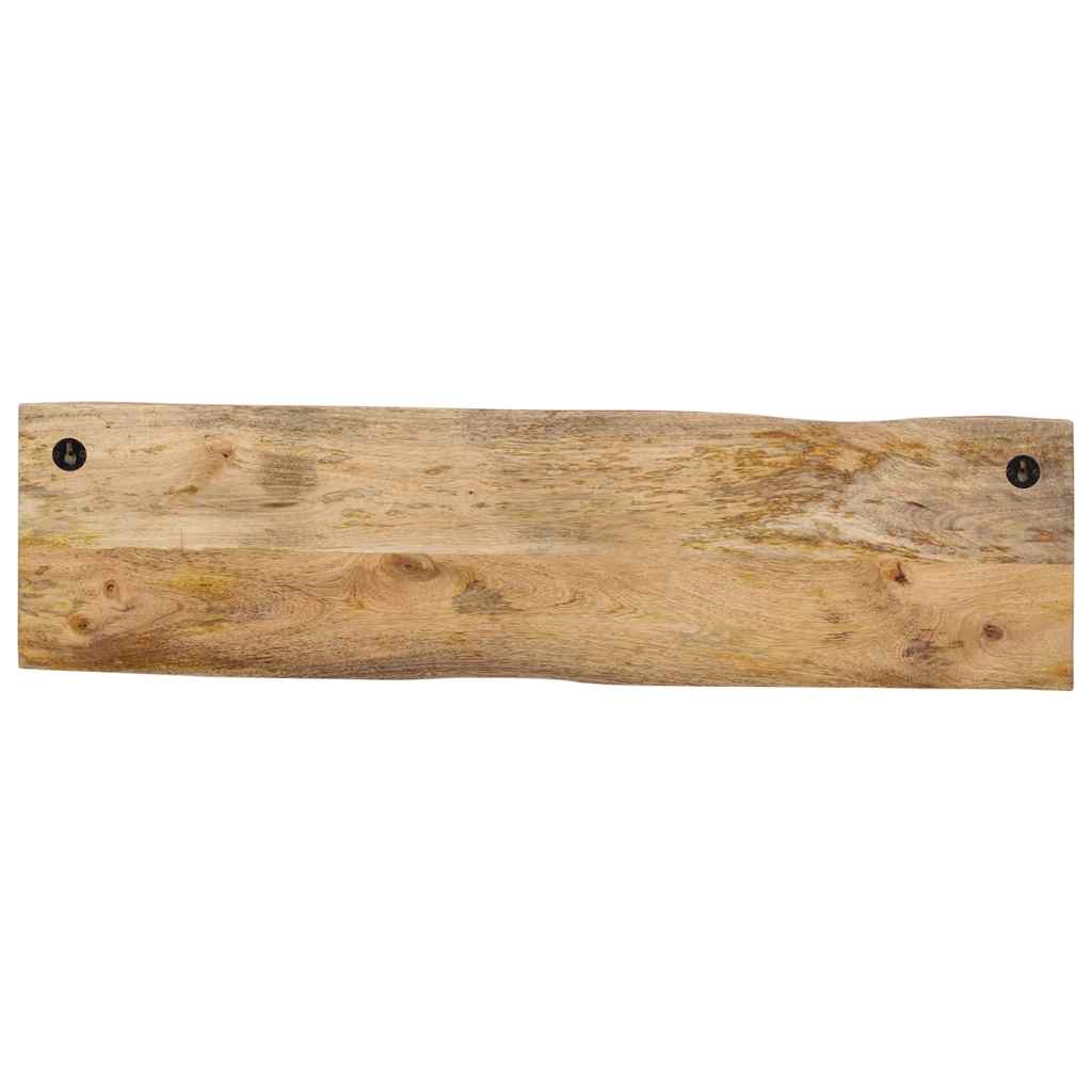 Wandgarderobe mit 4 Haken Massivholz Mango
