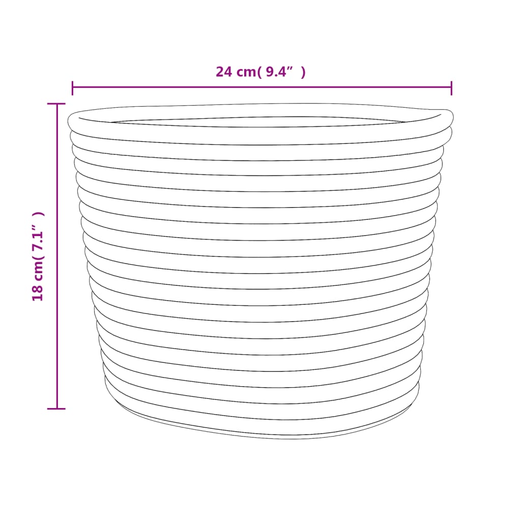 Storage Baskets 2 pcs. Grey and White Ø24x18 cm Cotton