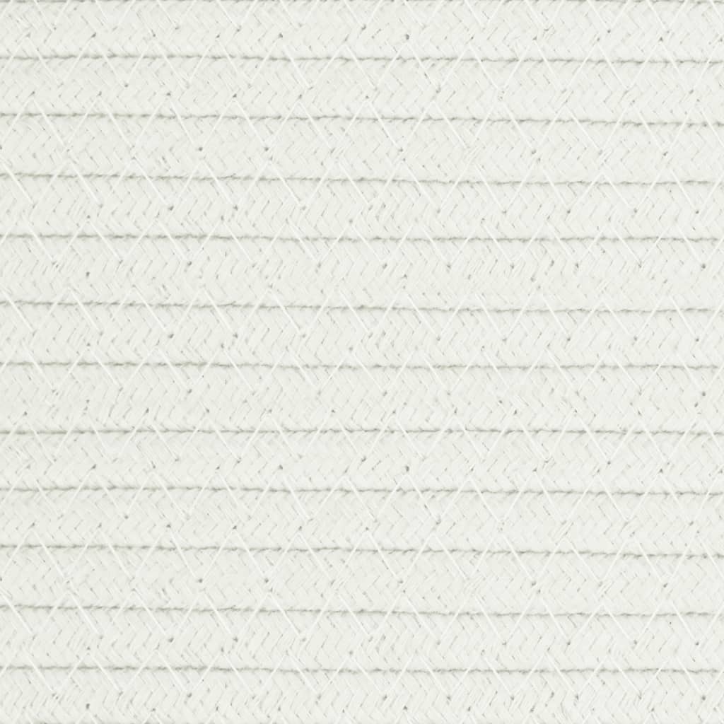 Paniers de rangement 2 pcs Gris et blanc Ø28x28 cm Coton
