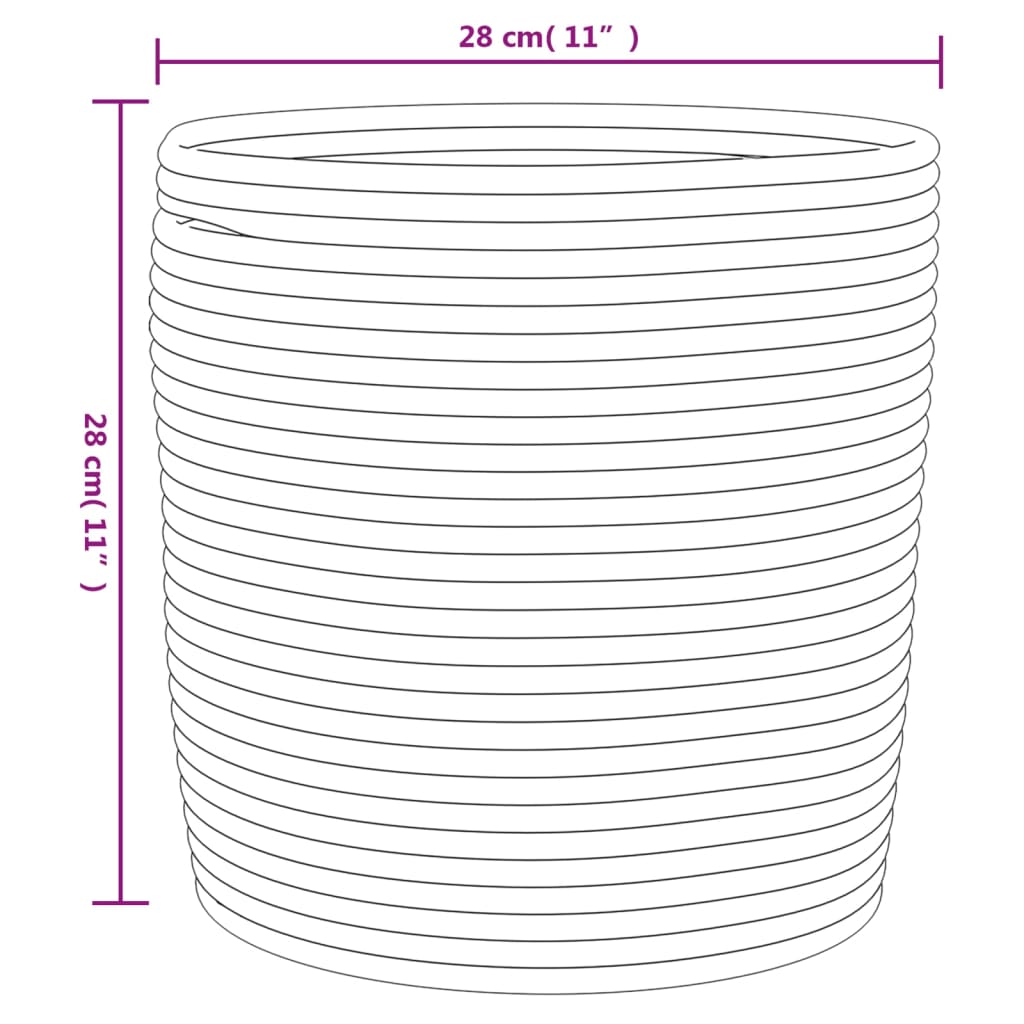 Storage Baskets 2 pcs. Grey and White Ø28x28 cm Cotton