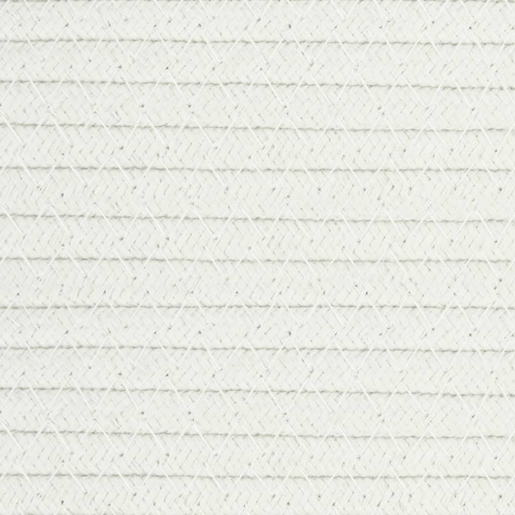 Panier à linge marron et blanc Ø55x36 cm coton