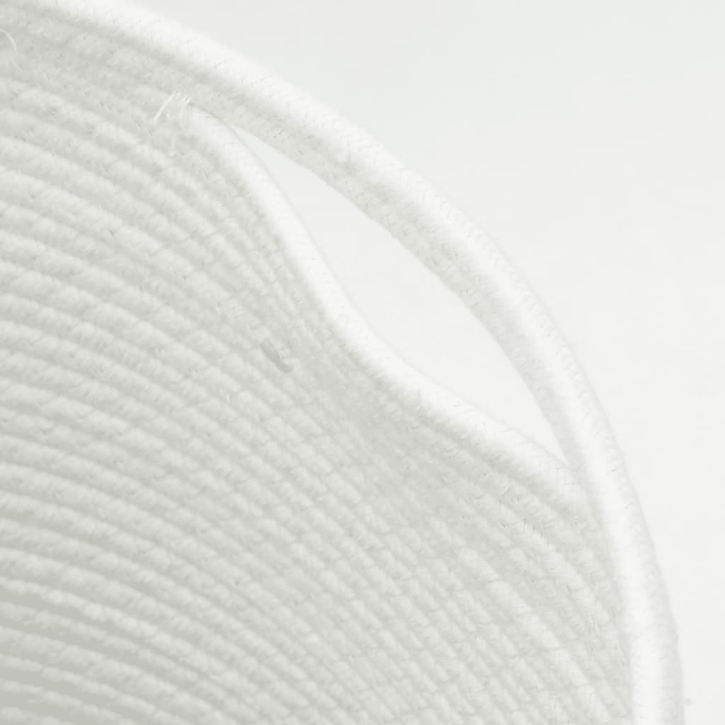 Storage Basket with Lid Brown & White Ø37x50 cm Cotton
