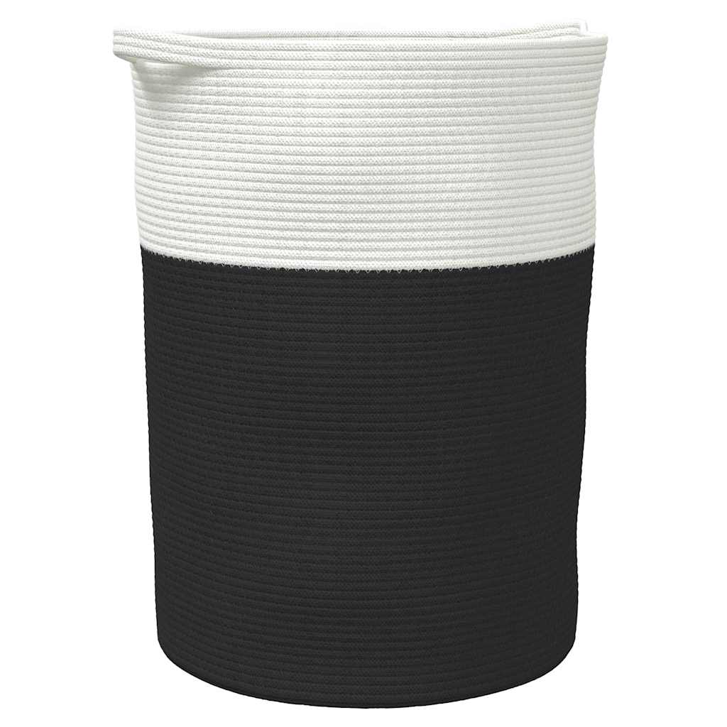 Panier de rangement Noir et Blanc 49x65 cm Coton