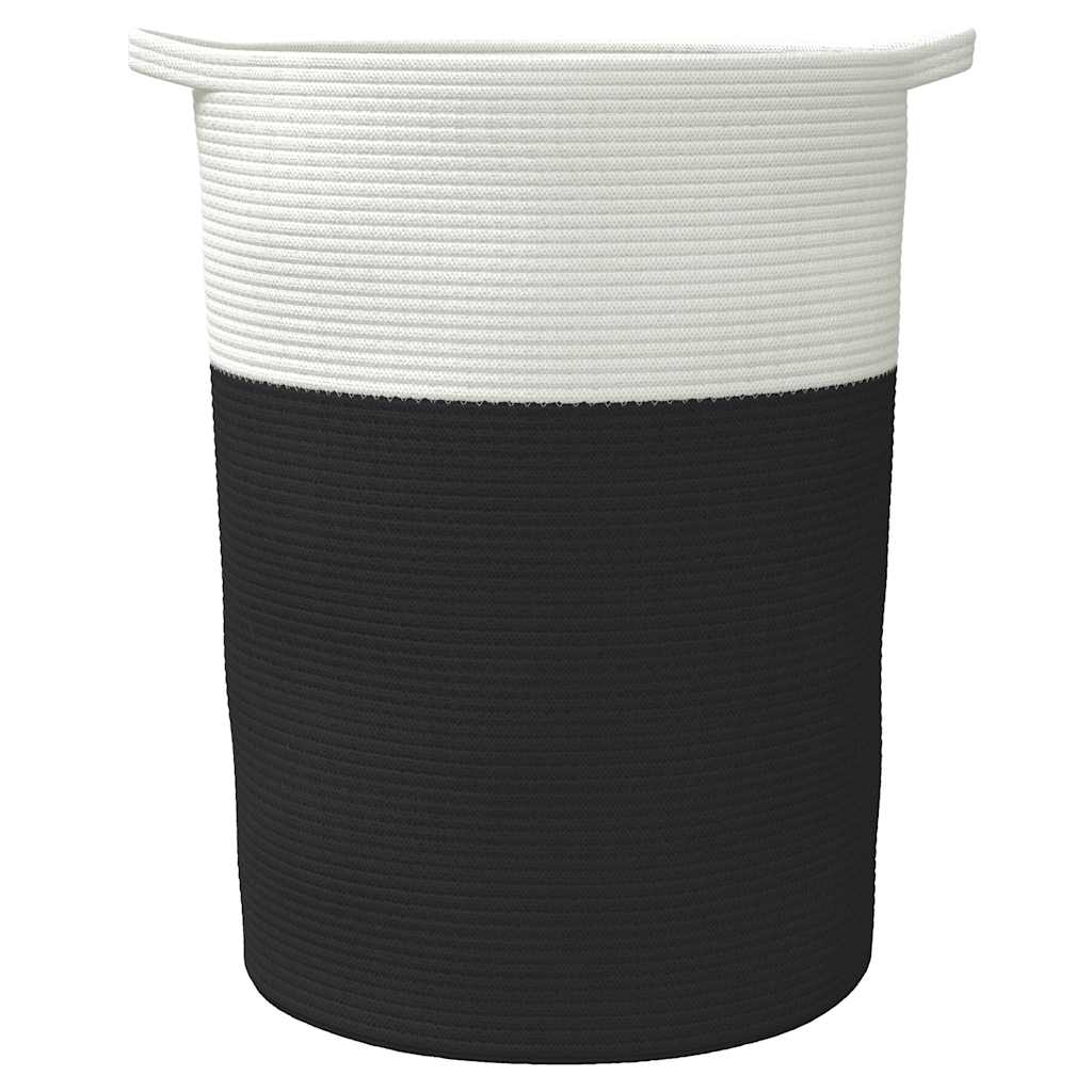Panier de rangement Noir et Blanc 49x65 cm Coton