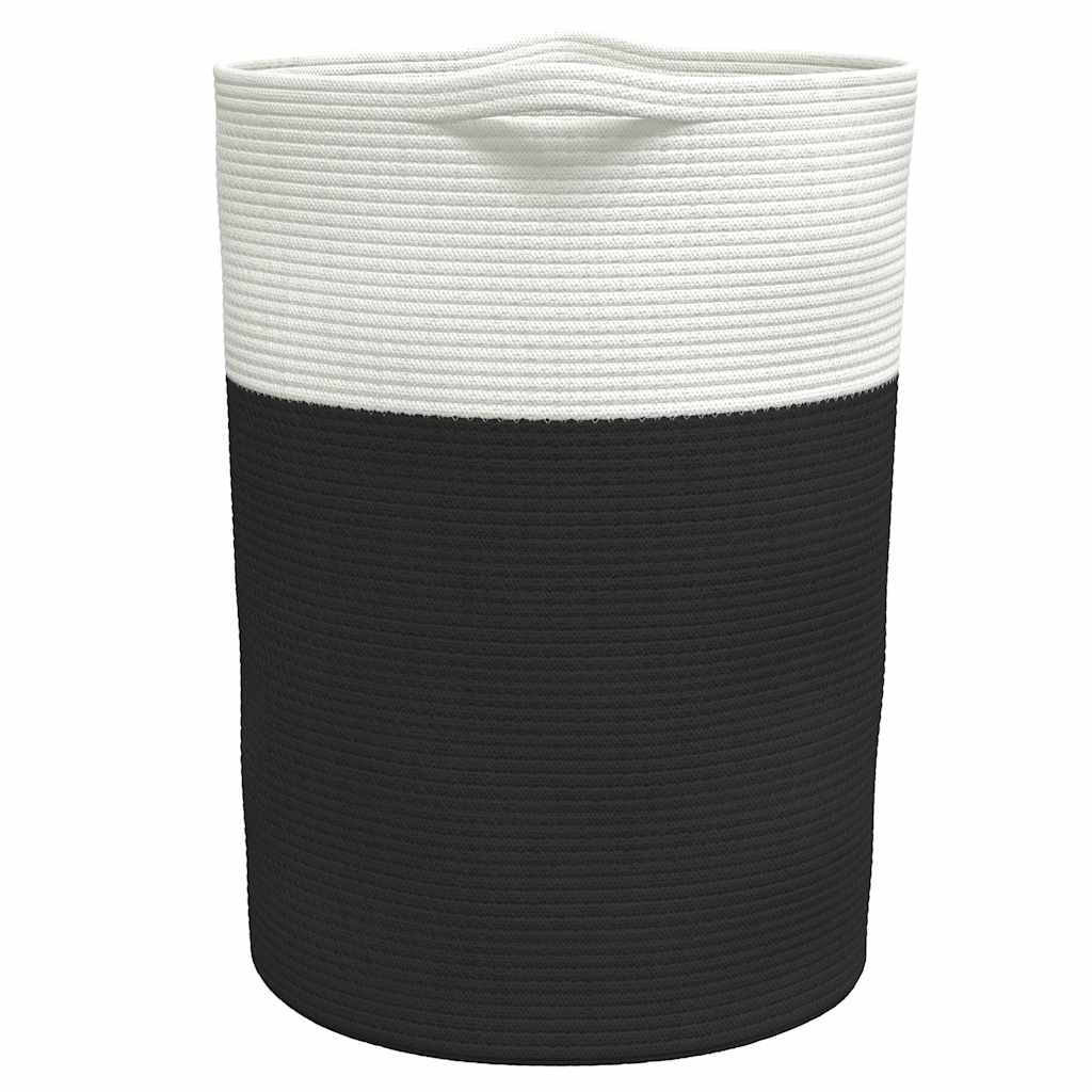 Panier de rangement Noir et Blanc 49x65 cm Coton