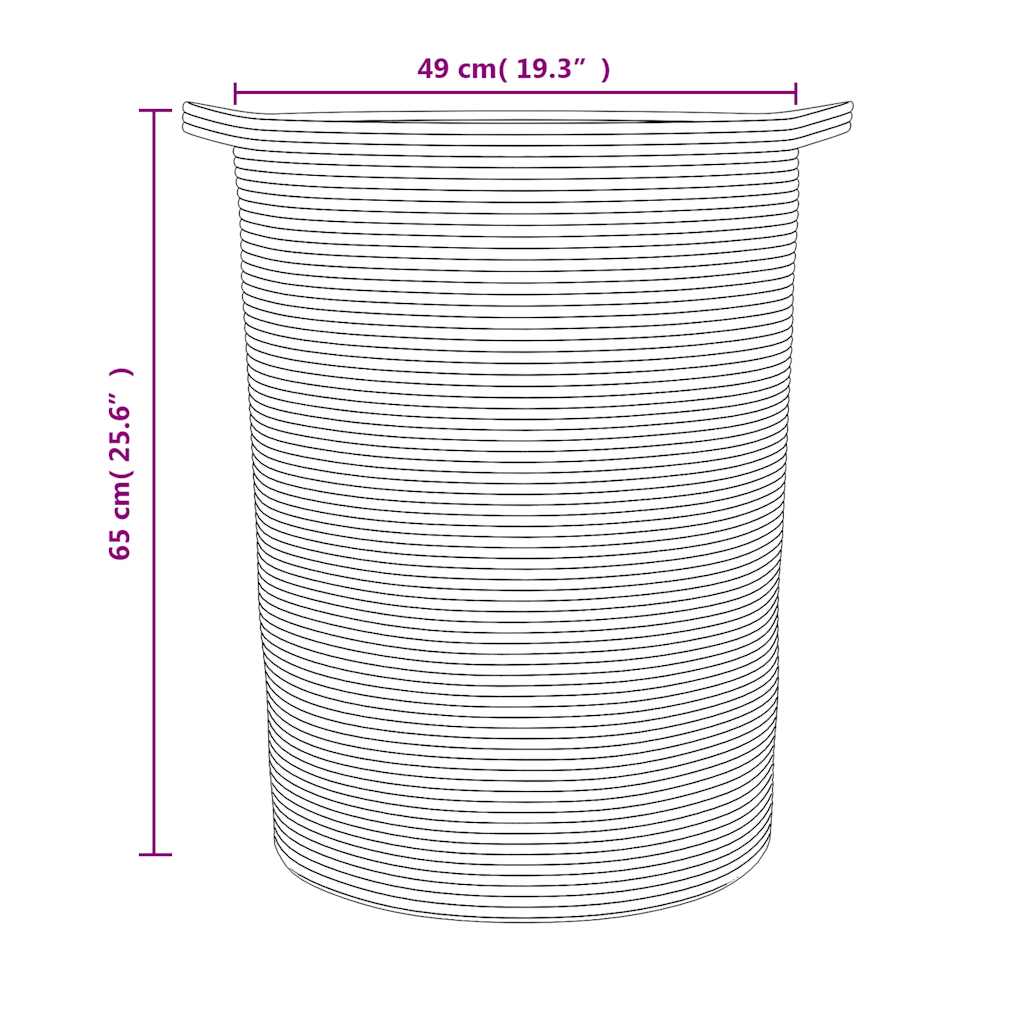 Panier de rangement Noir et Blanc 49x65 cm Coton