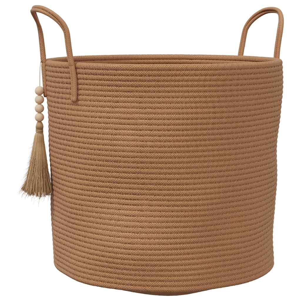 Storage basket brown Ø40x35 cm cotton