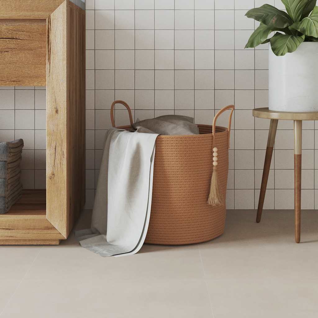 Storage basket brown Ø40x35 cm cotton