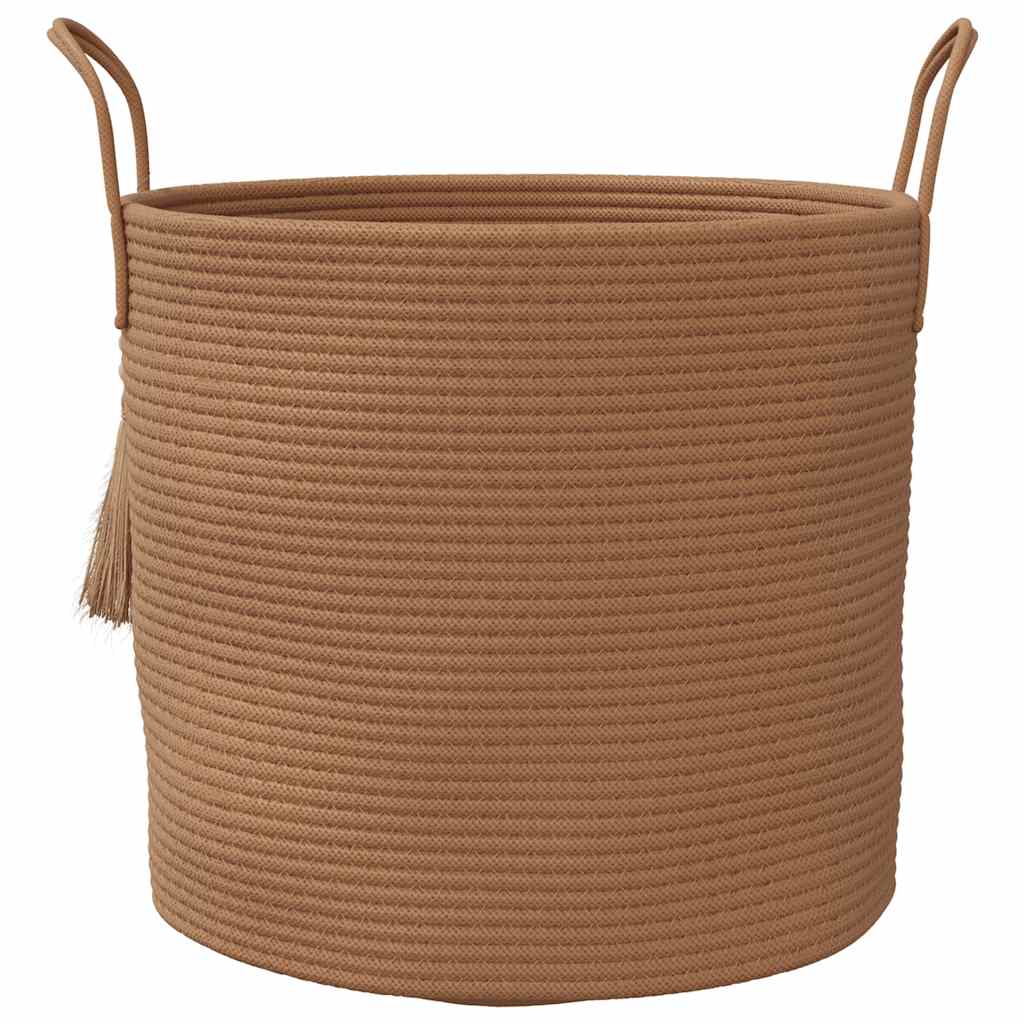 Storage basket brown Ø40x35 cm cotton