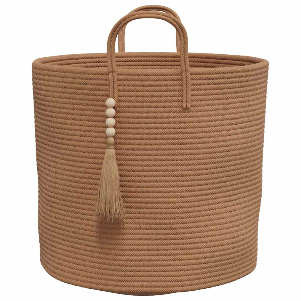Storage basket brown Ø40x35 cm cotton