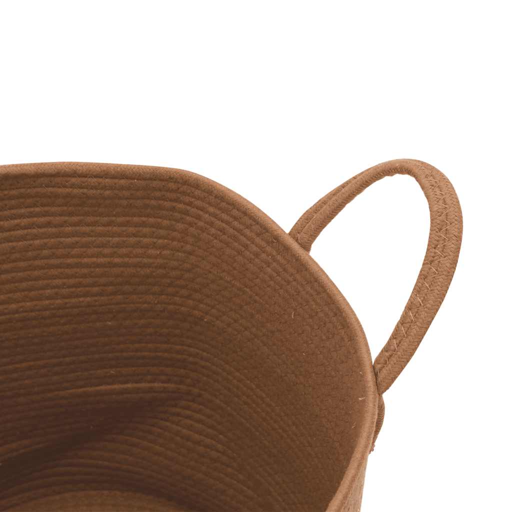 Storage basket brown Ø40x35 cm cotton