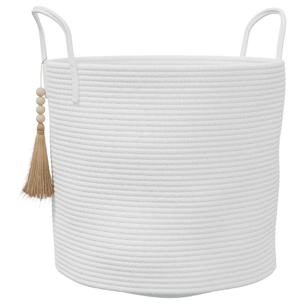 Panier de rangement Blanc Ø40x35 cm Coton