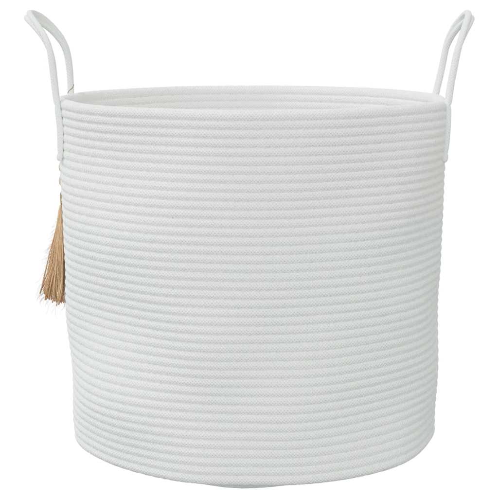 Panier de rangement Blanc Ø40x35 cm Coton