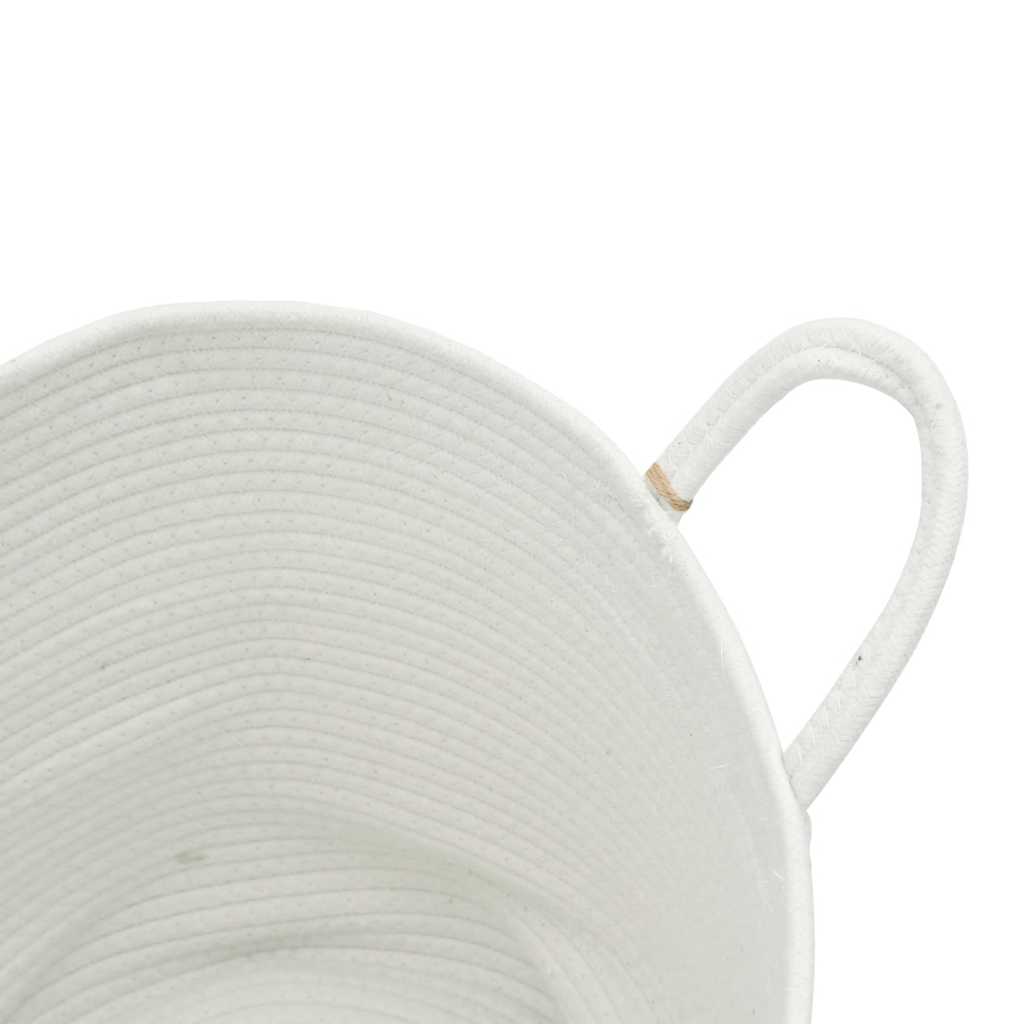 Panier de rangement Blanc Ø40x35 cm Coton