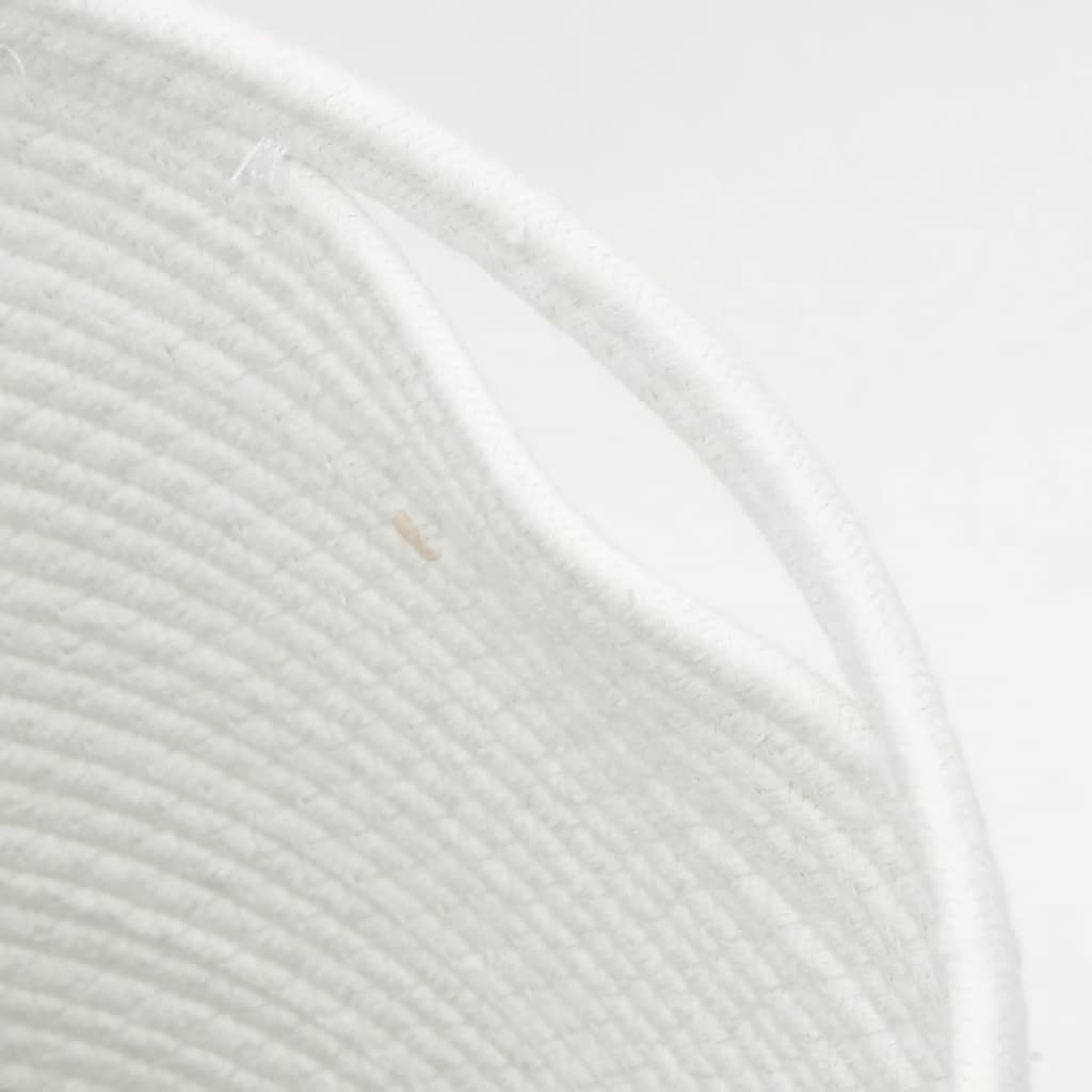 Storage Basket with Lid Brown & White Ø40x35 cm Cotton