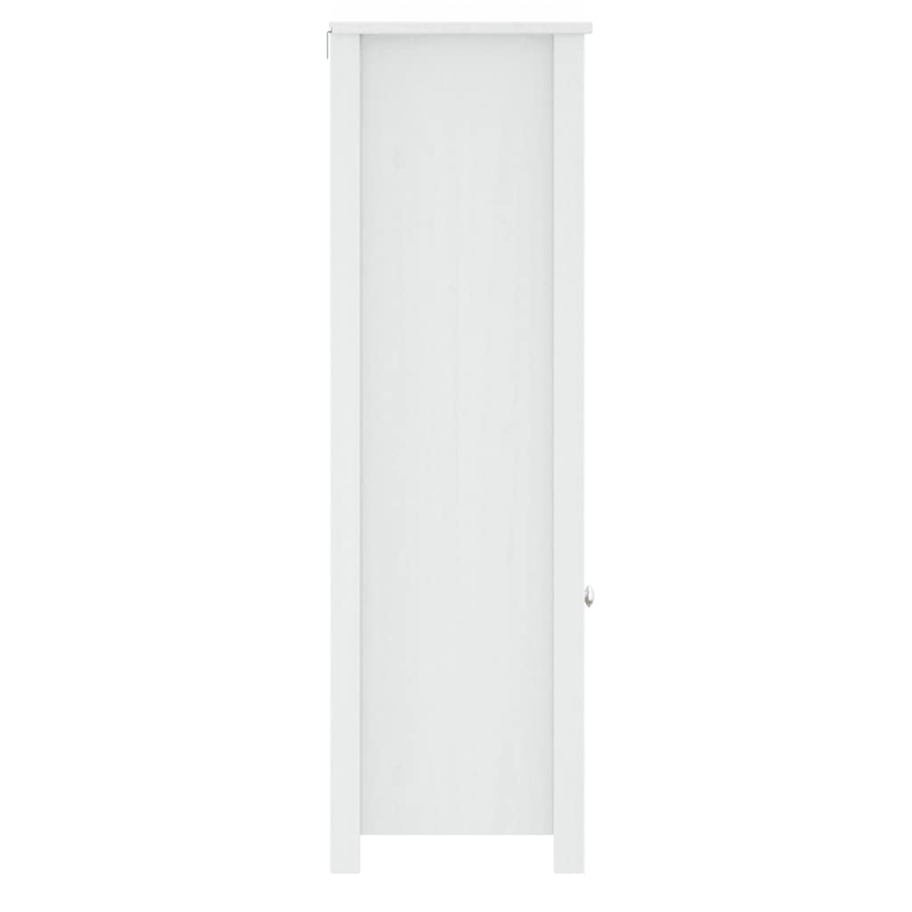 Badschrank BERG Weiß 40x34x110 cm Massivholz Kiefer