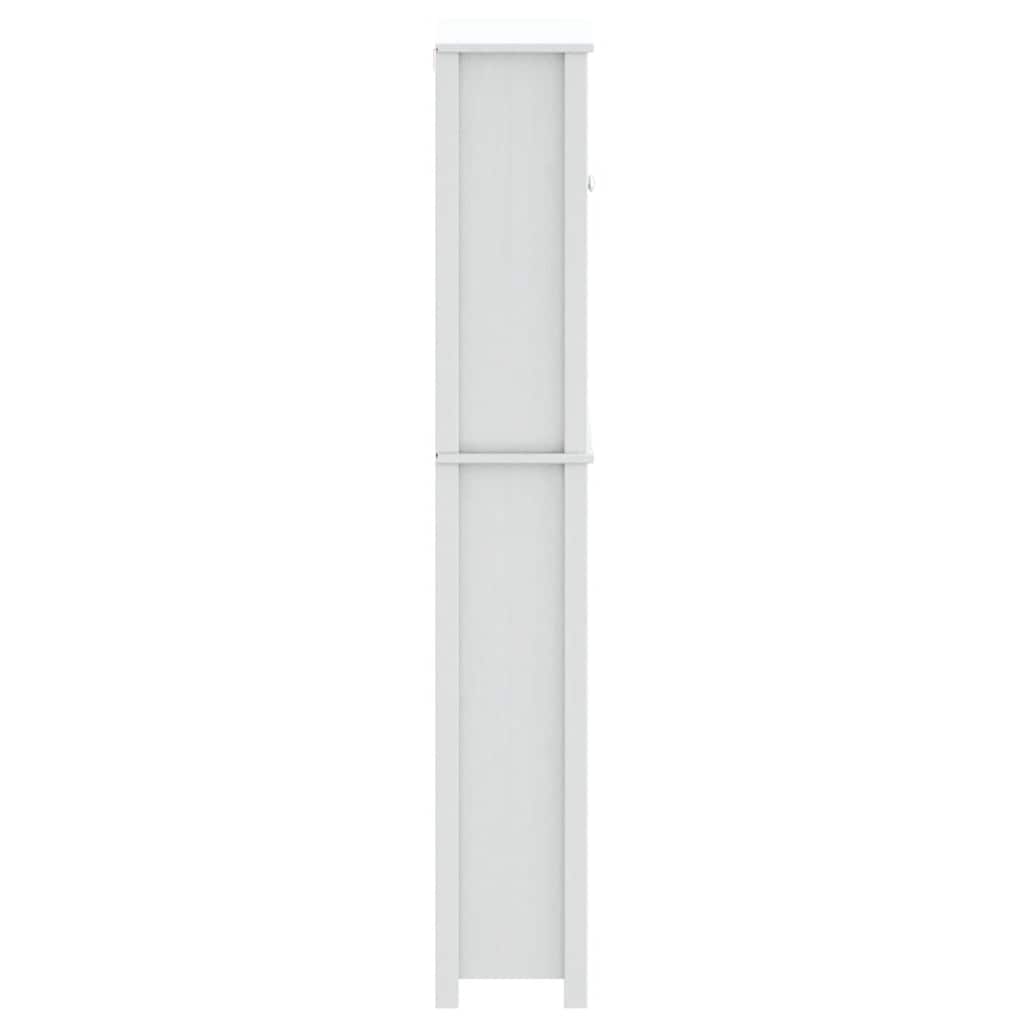 Waschmaschinenschrank BERG Weiß 76x27x164,5 cm Massivholz