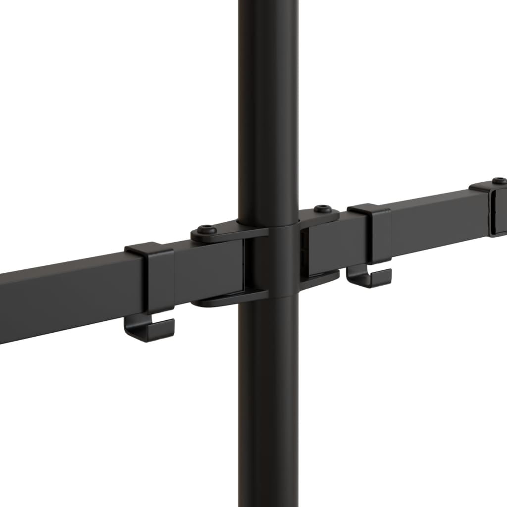 Support de table pour 2 écrans Noir Acier VESA 75/100 mm