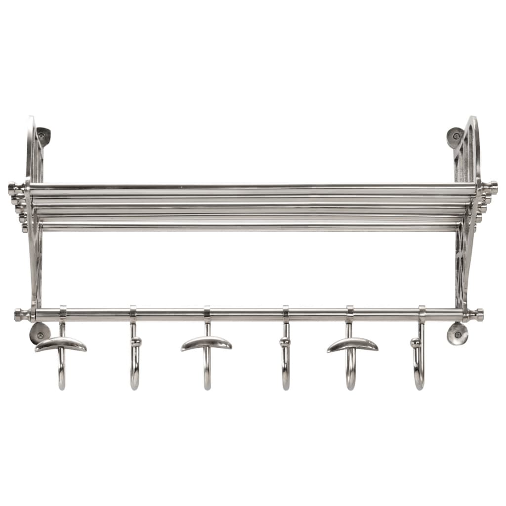 Porte-manteau mural avec patères en aluminium