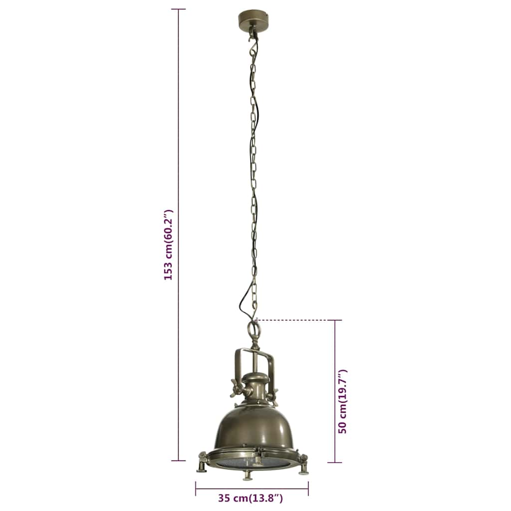 Pendant Lamp 35x35x153 cm Aluminum