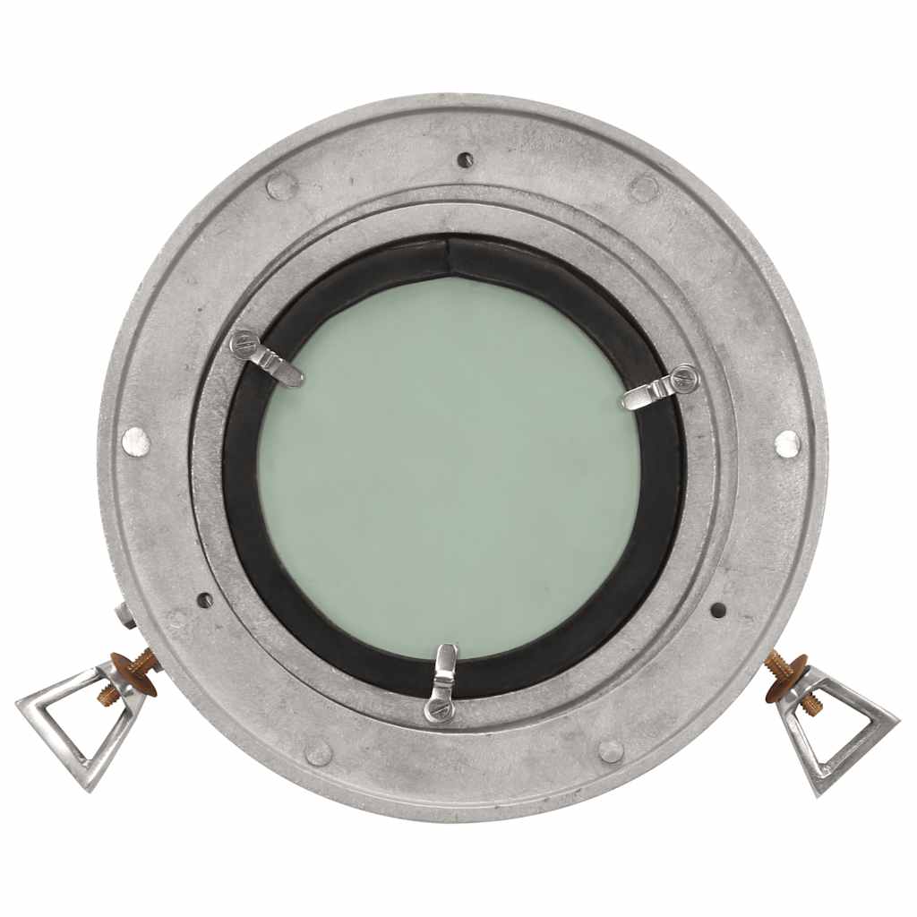 Porthole Mirror Wall Mount Ø23 cm Aluminum and Glass