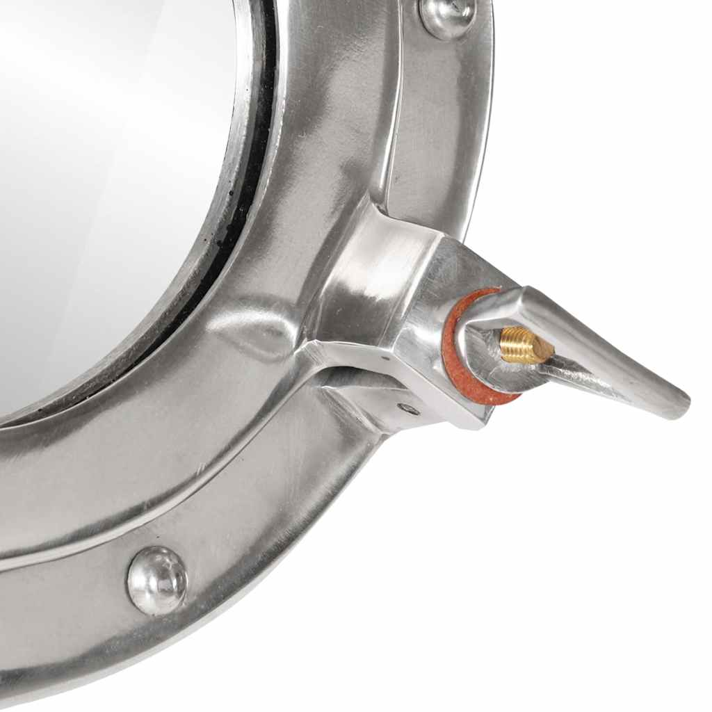 Porthole Mirror Wall Mount Ø23 cm Aluminum and Glass