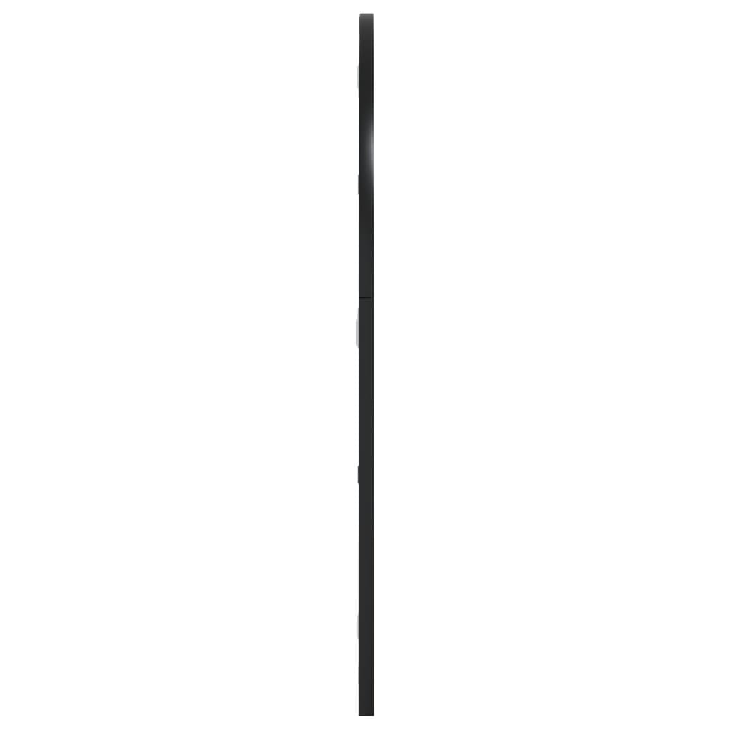 Wandspiegel Schwarz 60x70 cm Gewölbt Eisen