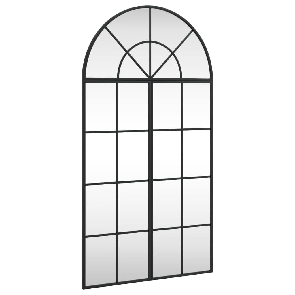 Black Wall Mirror 60x110 cm Arched Iron