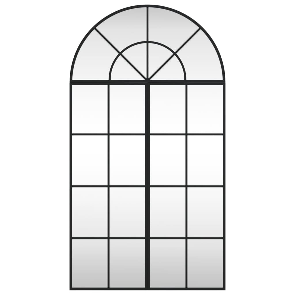 Black Wall Mirror 60x110 cm Arched Iron