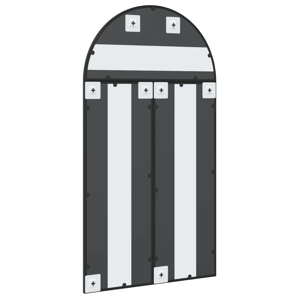 Black Wall Mirror 60x110 cm Arched Iron