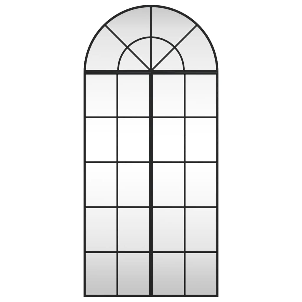 Black Wall Mirror 60x130 cm Arched Iron