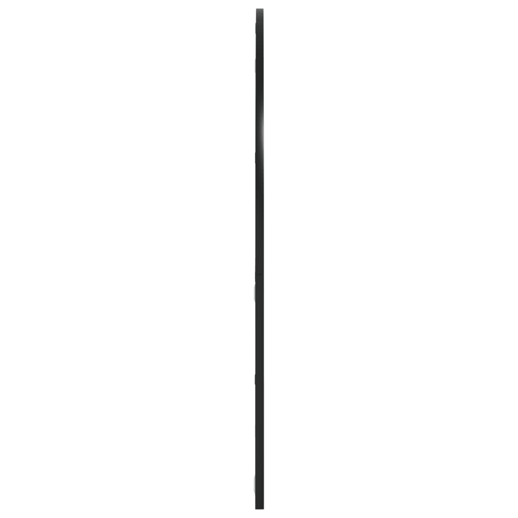Black Wall Mirror 100x90 cm Curved Iron