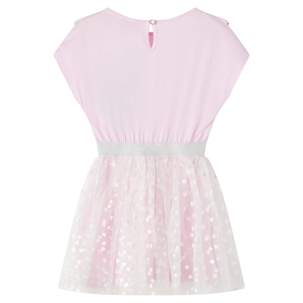 Robe fillette volantée rose clair 92
