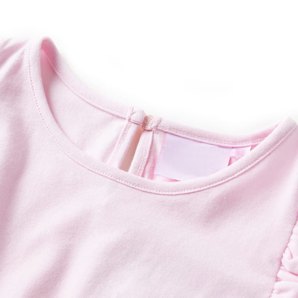 Robe fillette volantée rose clair 92