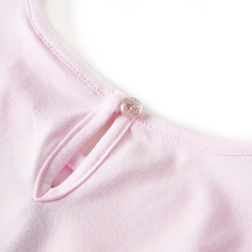 Robe fillette volantée rose clair 92