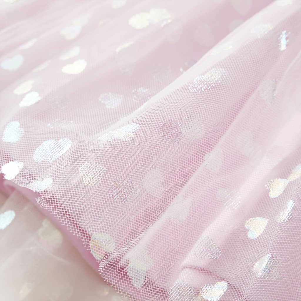 Robe fillette volantée rose clair 92