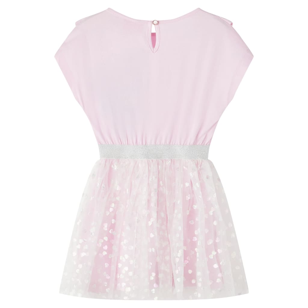 Girls' Frill Dress Light Pink 128