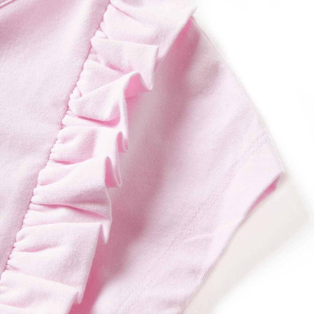 Girls' Frill Dress Light Pink 128