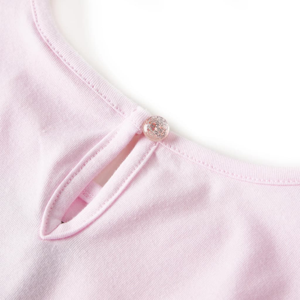 Girls' Frill Dress Light Pink 128