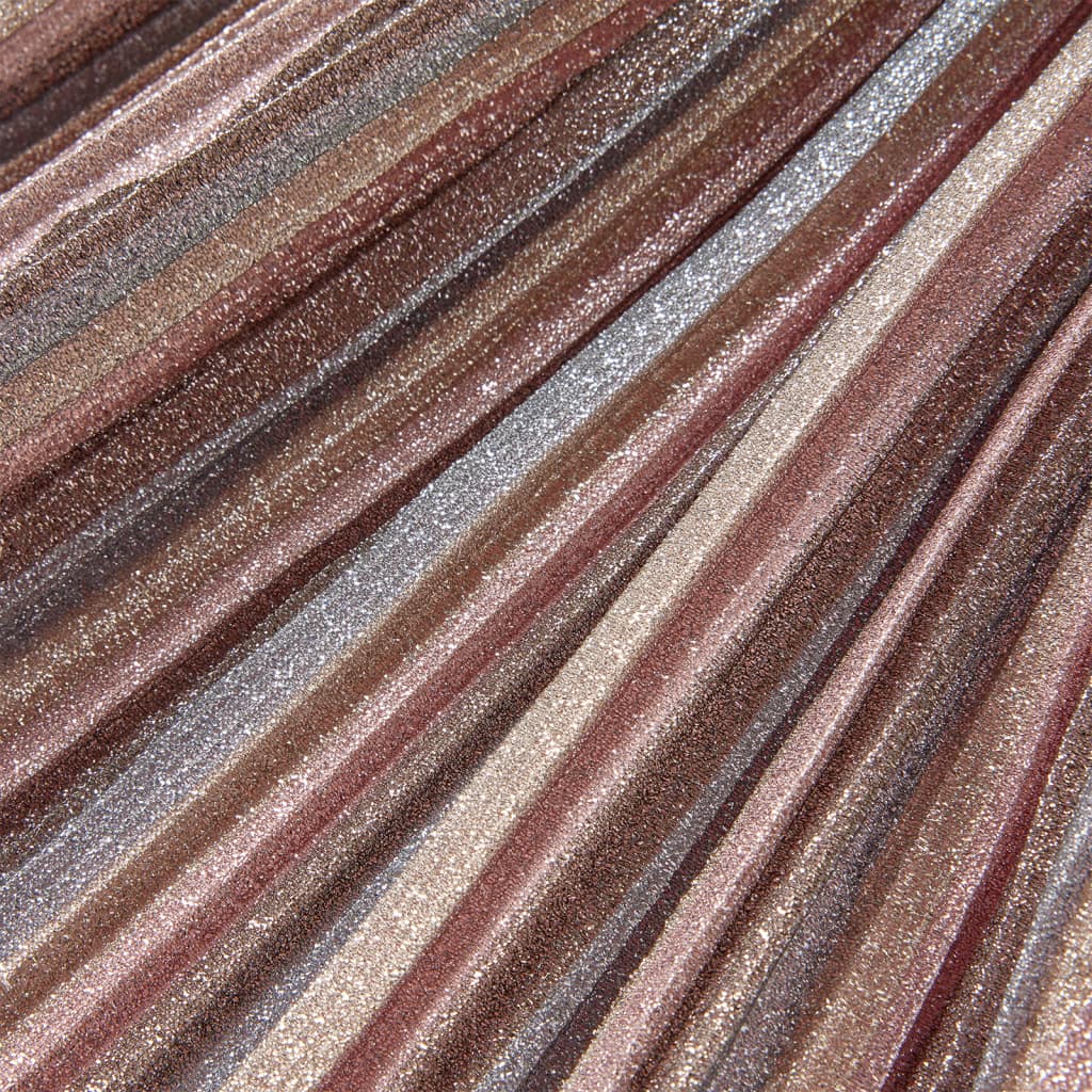 Kids' Pleated Skirt with Glitter Brown and Pink 104